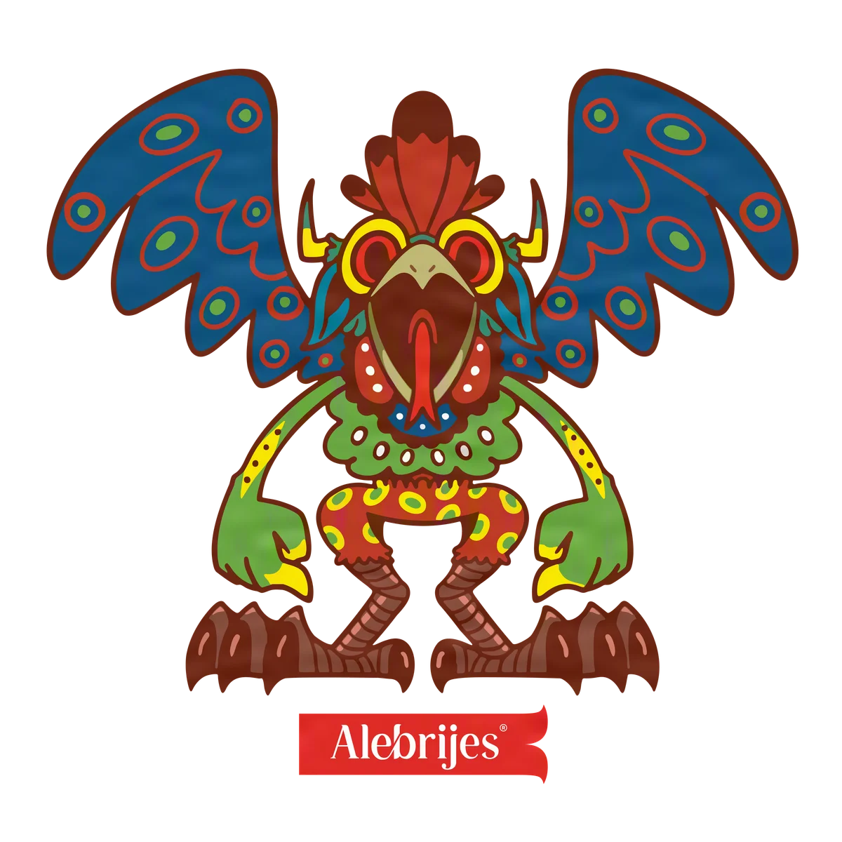 Alebrije Pájaro cartoon. Remix 01.