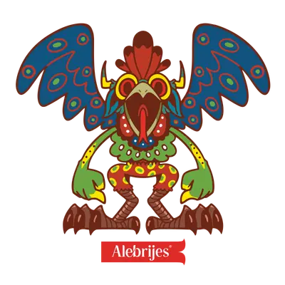 Alebrije Pájaro cartoon. Remix 01.