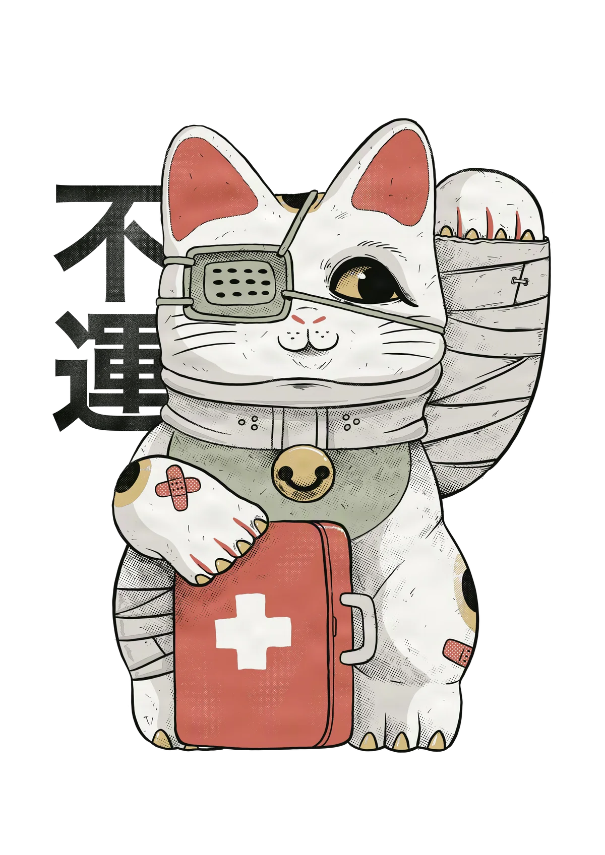 White Unlucky Cat