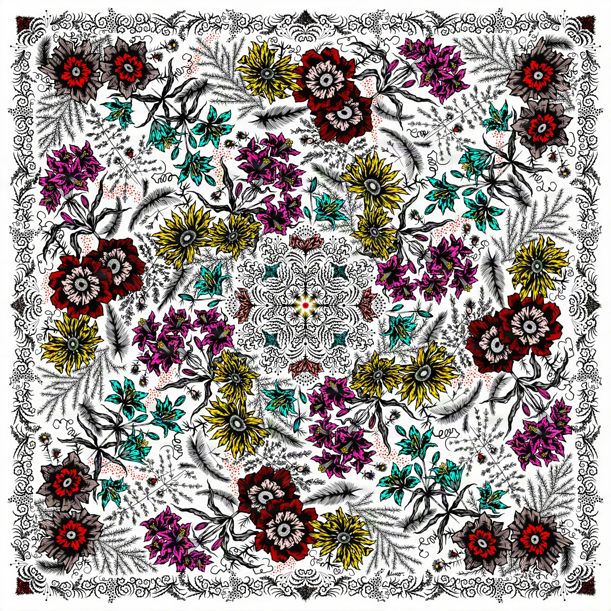 Pañuelo Flores